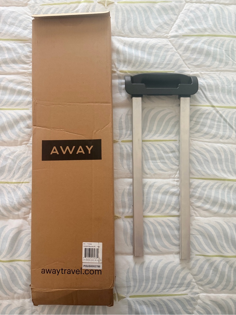 Away Luggage Replacement Trolley Handle in Black